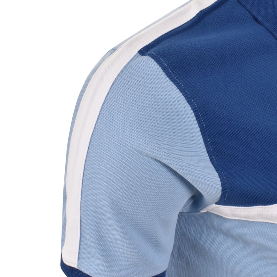 Image number 5 for Fila Mattia Contrast Panel Polo T Shirt Blue