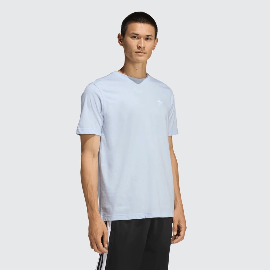 Image number 4 for adidas Originals Trefoil T Shirt Crystal Sky Blue