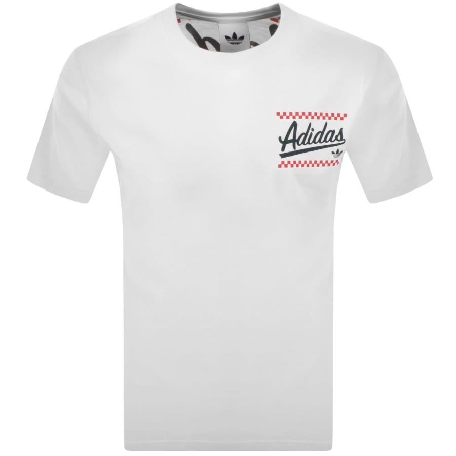 Image number 2 for adidas Originals Loose Graphic T Shirt White