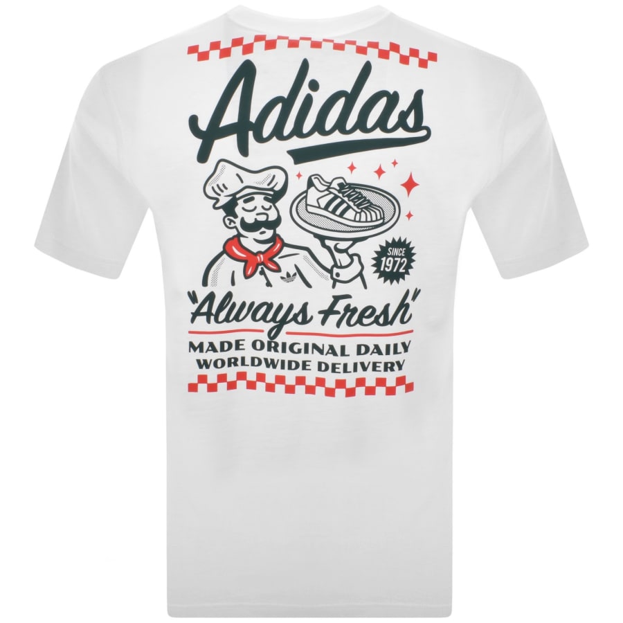 Image number 4 for adidas Originals Loose Graphic T Shirt White