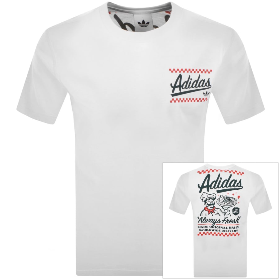 Image number 1 for adidas Originals Loose Graphic T Shirt White