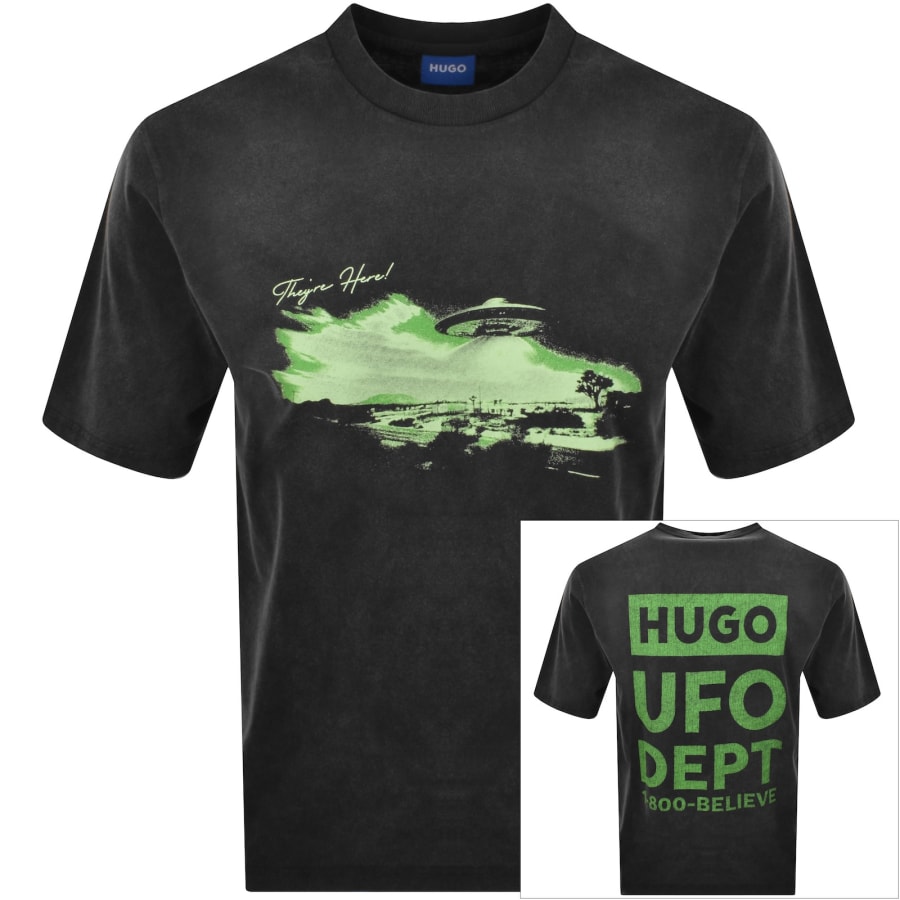 Image number 1 for HUGO Blue Nextralio T Shirt Grey