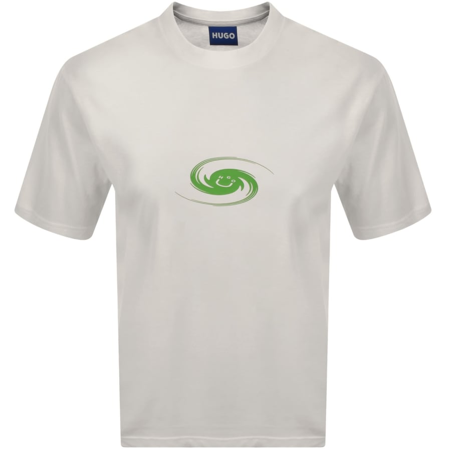 Image number 2 for HUGO Blue Nunarix T Shirt Off White