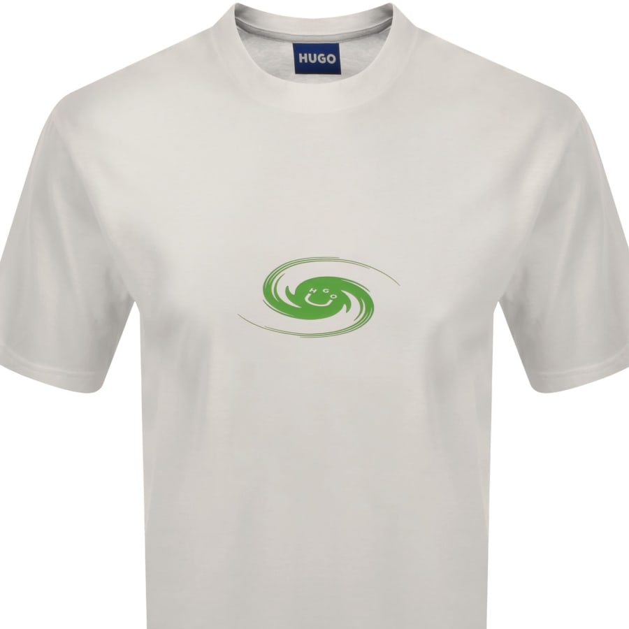 Image number 3 for HUGO Blue Nunarix T Shirt Off White