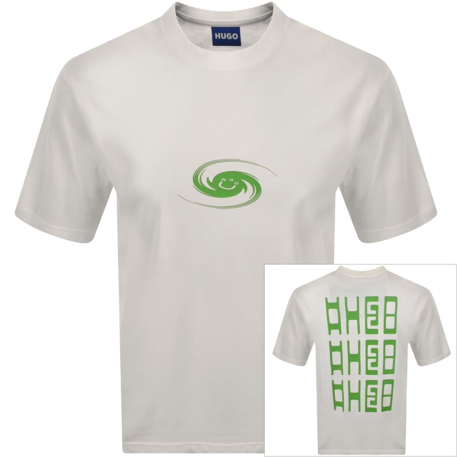 Image number 1 for HUGO Blue Nunarix T Shirt Off White