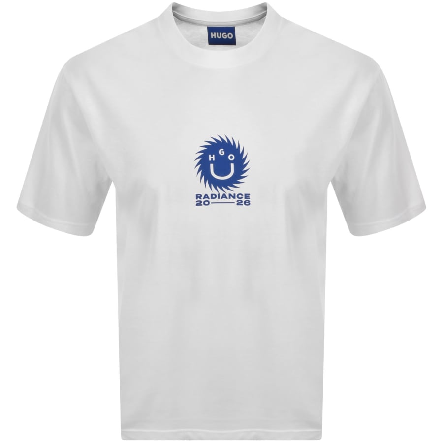 Image number 2 for HUGO Blue Nunarix T Shirt White