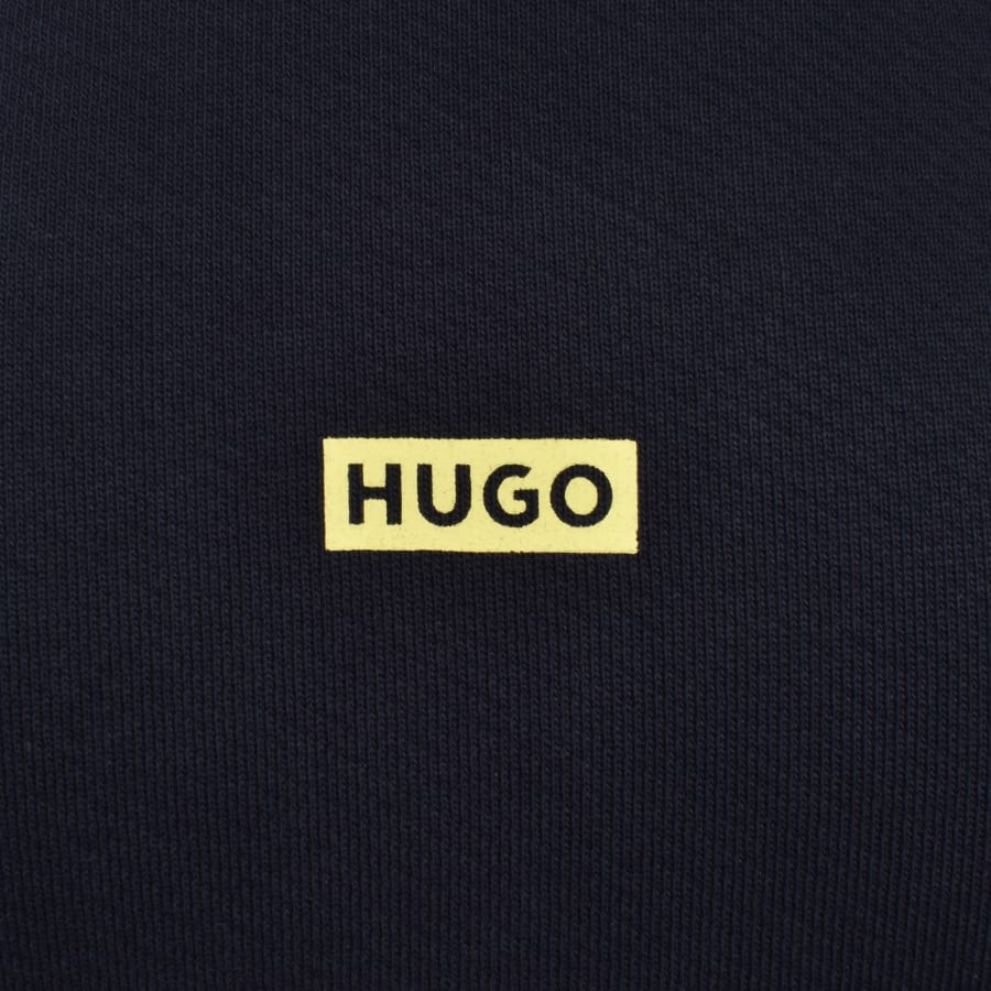 Image number 4 for HUGO Blue Nazardo Hoodie Navy