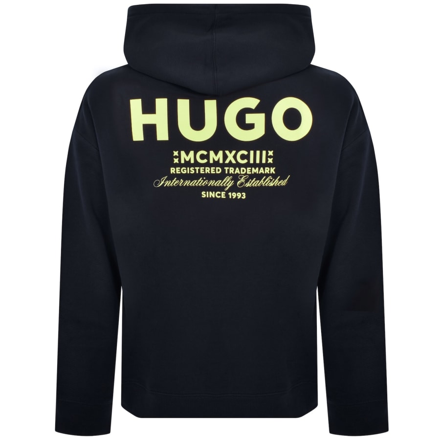 Image number 5 for HUGO Blue Nazardo Hoodie Navy