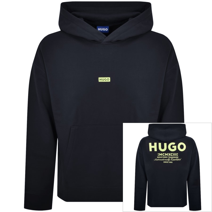Image number 1 for HUGO Blue Nazardo Hoodie Navy