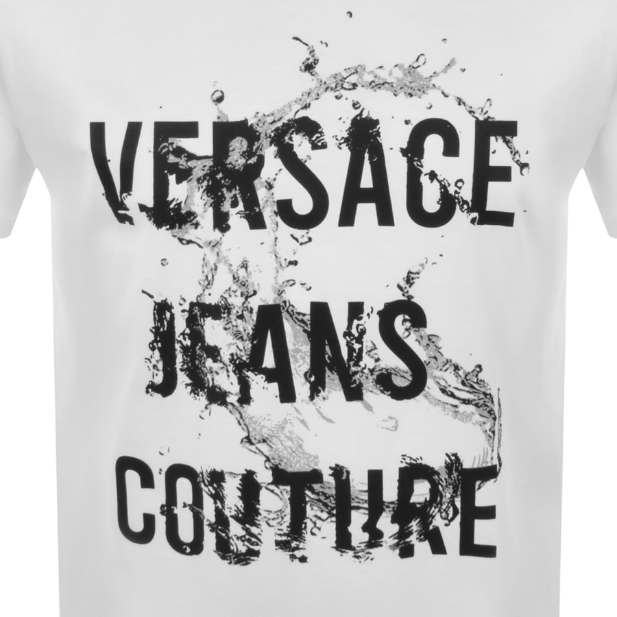 Image number 3 for Versace Jeans Couture Logo Splash T Shirt White