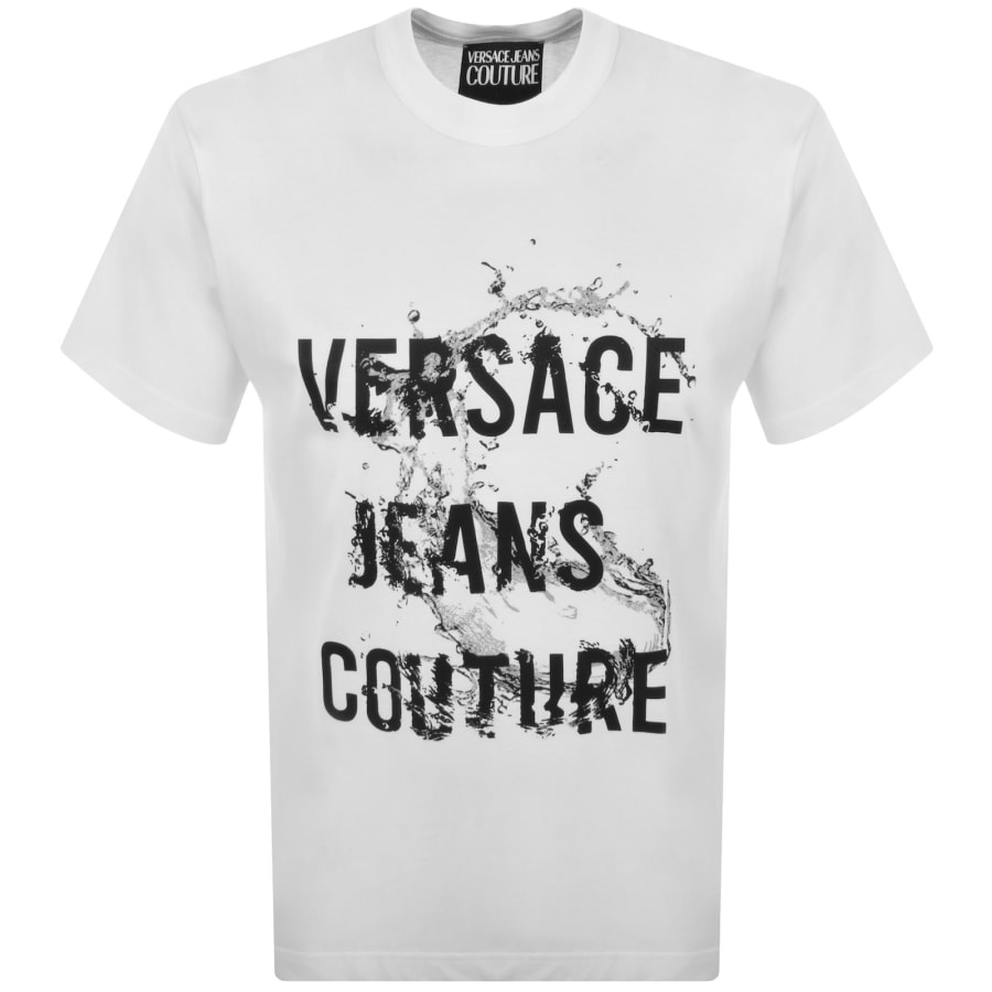 Image number 1 for Versace Jeans Couture Logo Splash T Shirt White