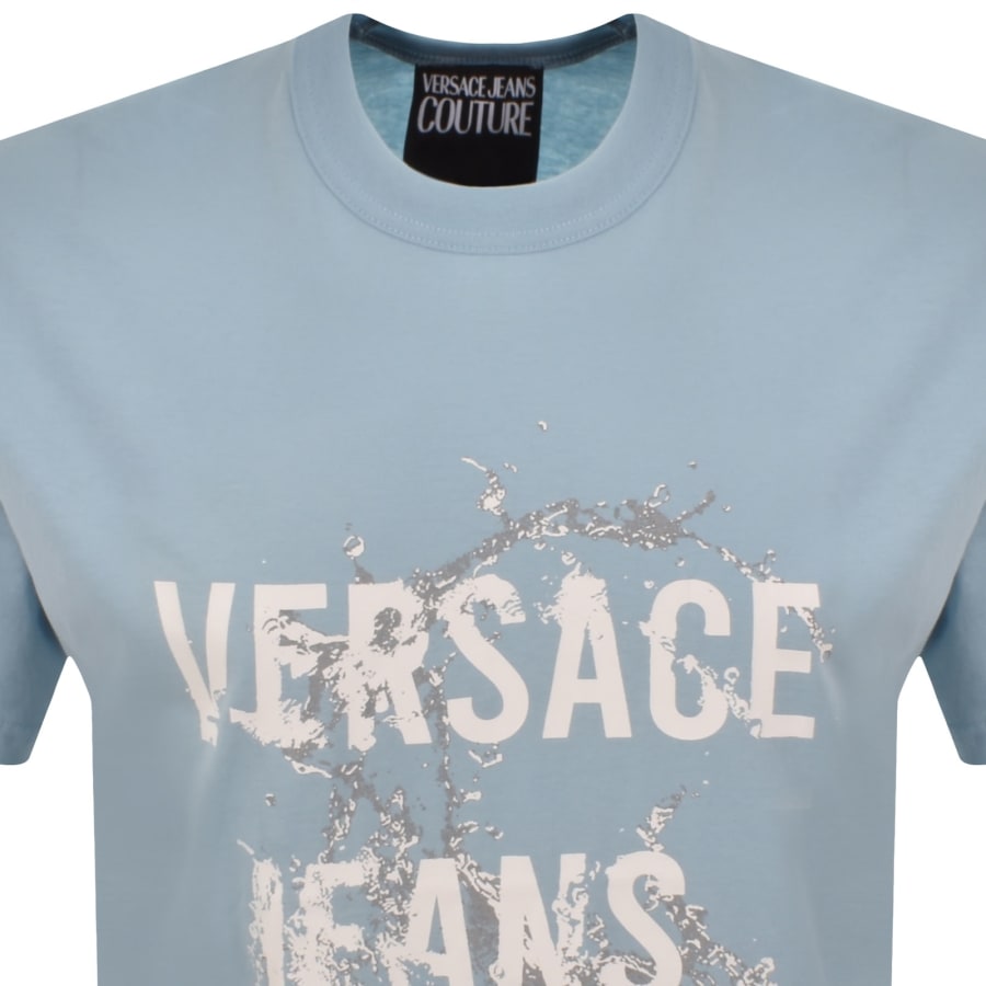 Image number 2 for Versace Jeans Couture Logo Splash T Shirt Blue