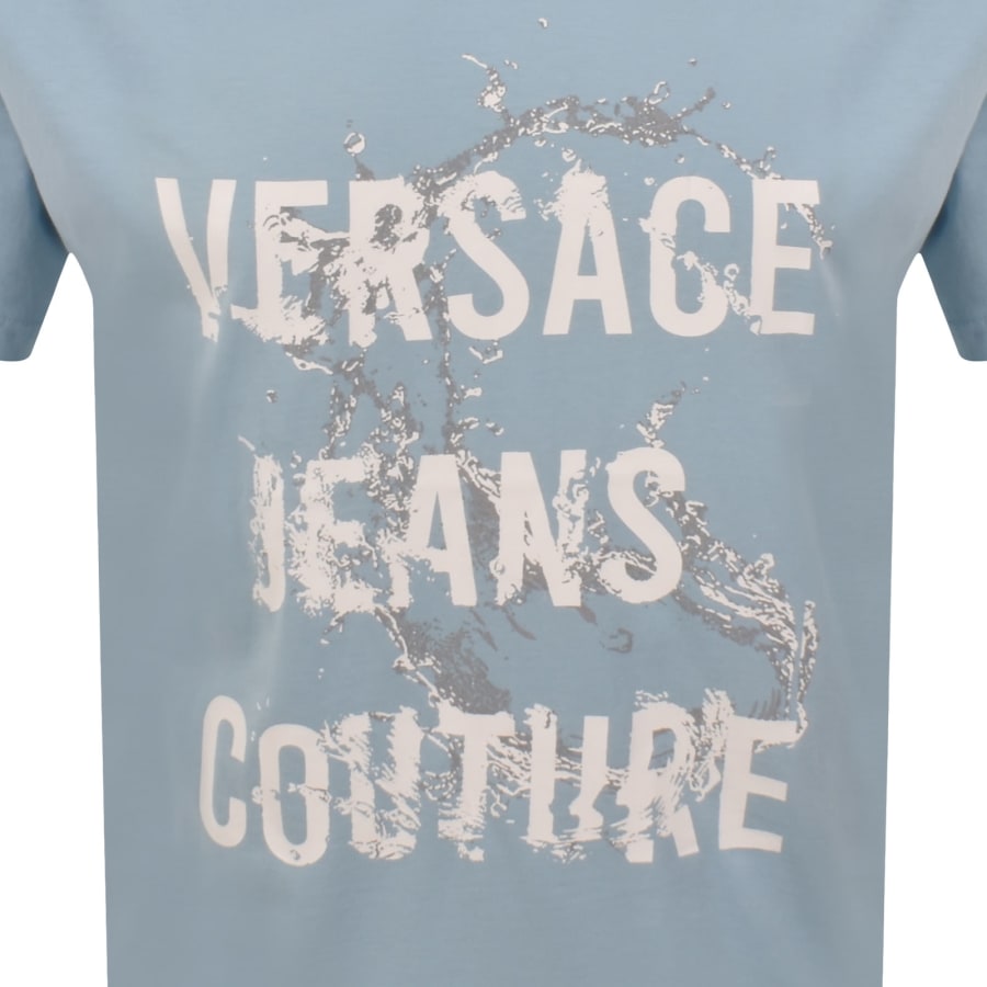 Image number 3 for Versace Jeans Couture Logo Splash T Shirt Blue
