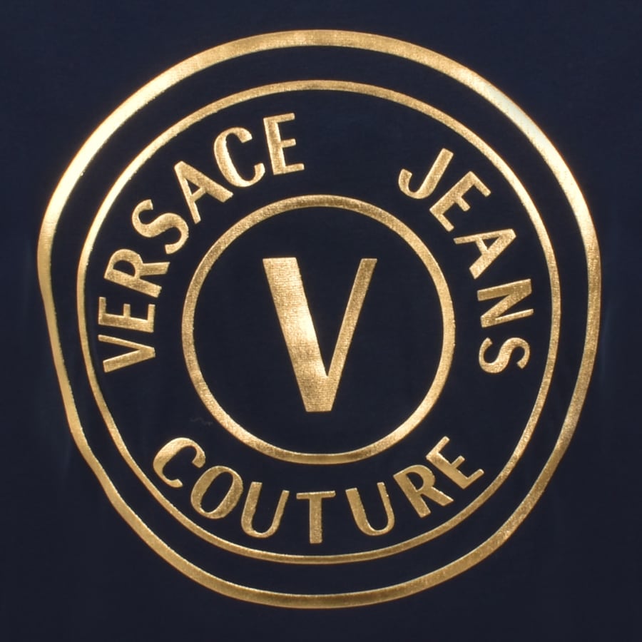 Image number 3 for Versace Jeans Couture V Emblem Foil T Shirt Blue