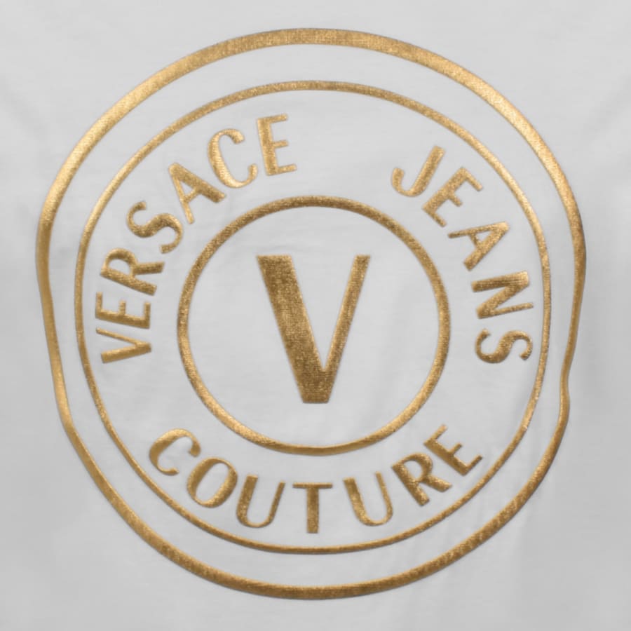 Image number 3 for Versace Jeans Couture V Emblem Foil T Shirt White