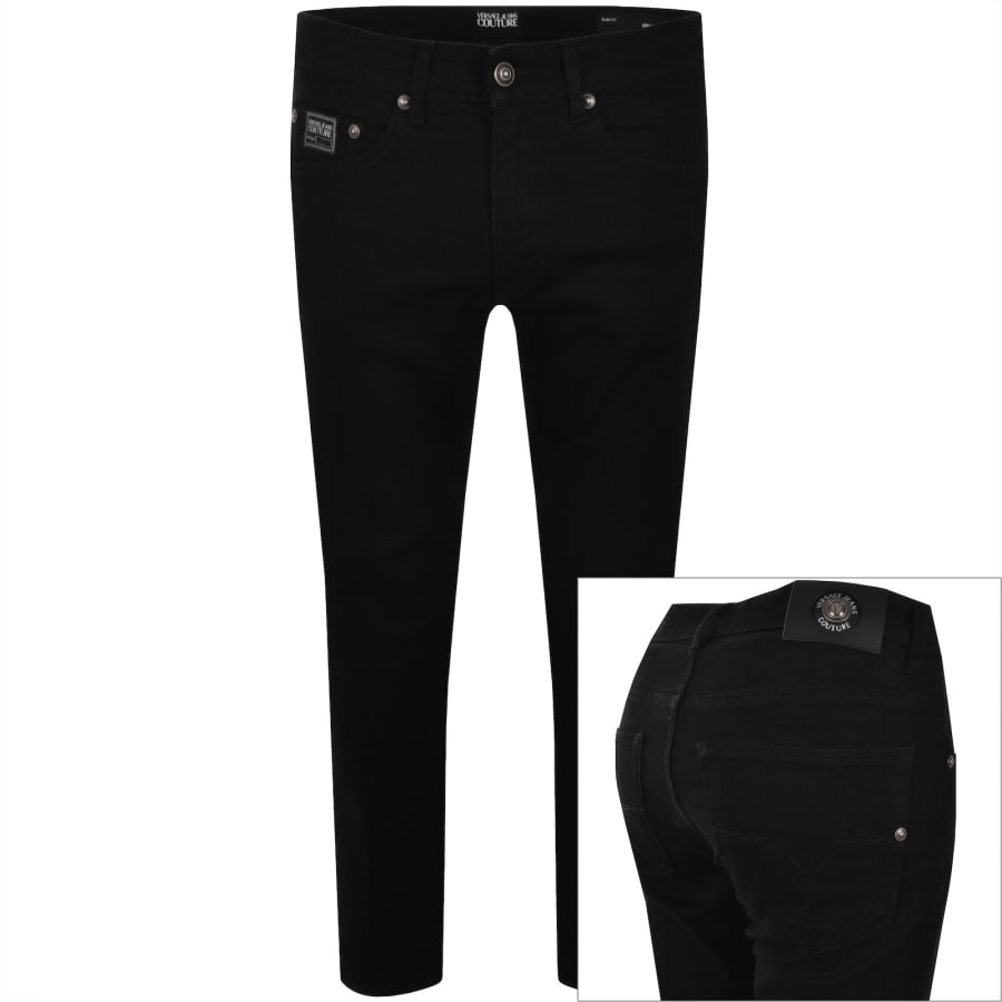Image number 1 for Versace Jeans Couture Slim Milano Jeans Black