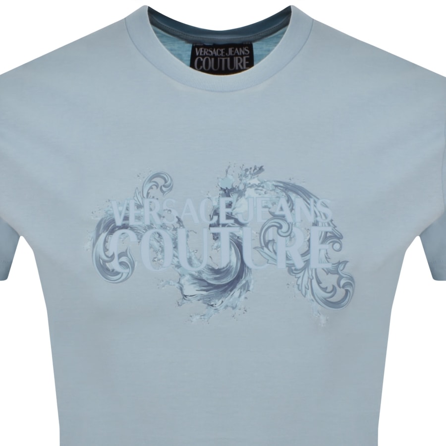 Image number 2 for Versace Jeans Couture Wave Logo T Shirt Blue
