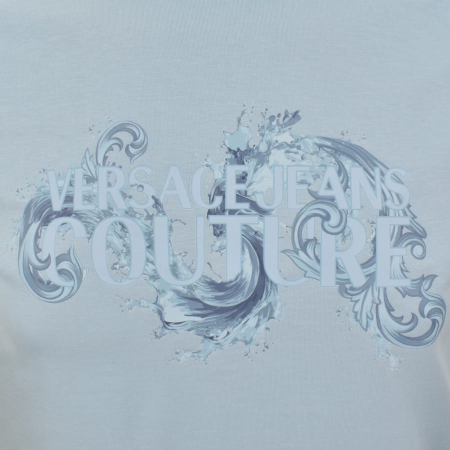 Image number 3 for Versace Jeans Couture Wave Logo T Shirt Blue