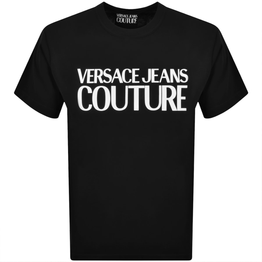 Image number 1 for Versace Jeans Couture Rubber Logo T Shirt Black