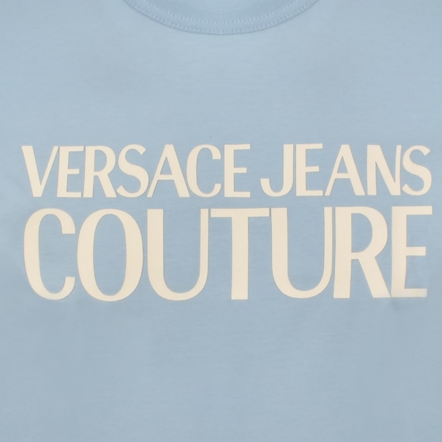 Image number 3 for Versace Jeans Couture Rubber Logo T Shirt Blue