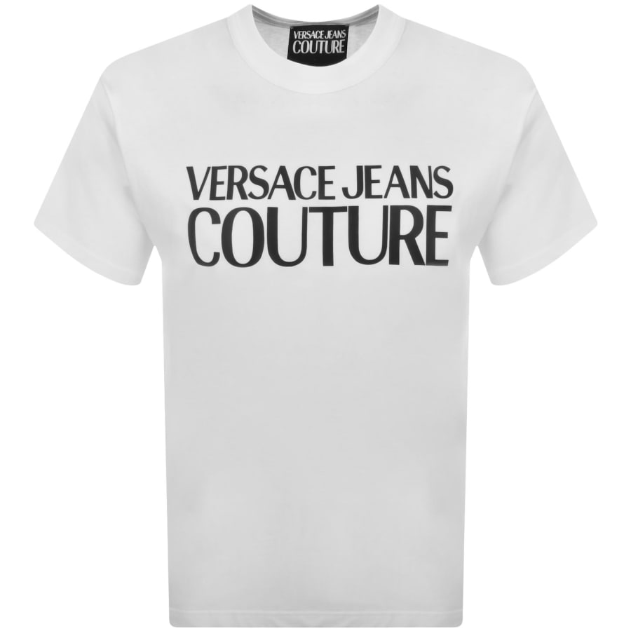 Image number 1 for Versace Jeans Couture Rubber Logo T Shirt White