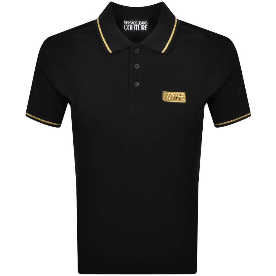 Image number 1 for Versace Jeans Couture Polo T Shirt Black