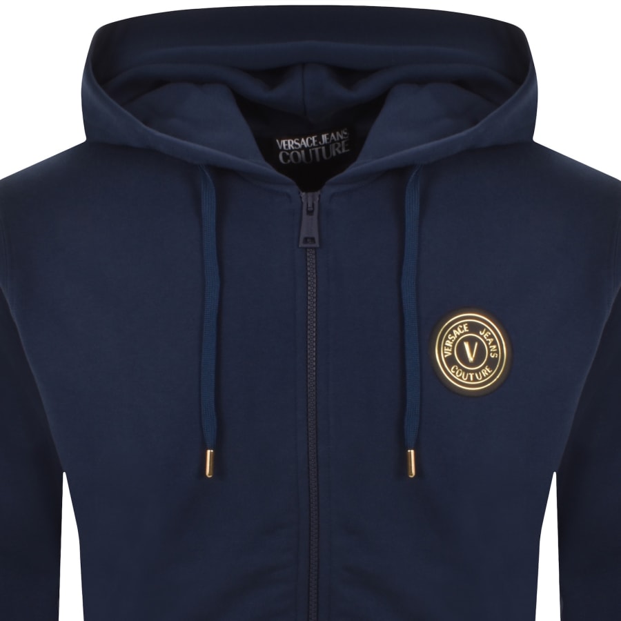 Image number 2 for Versace Jeans Couture Logo Hoodie Blue