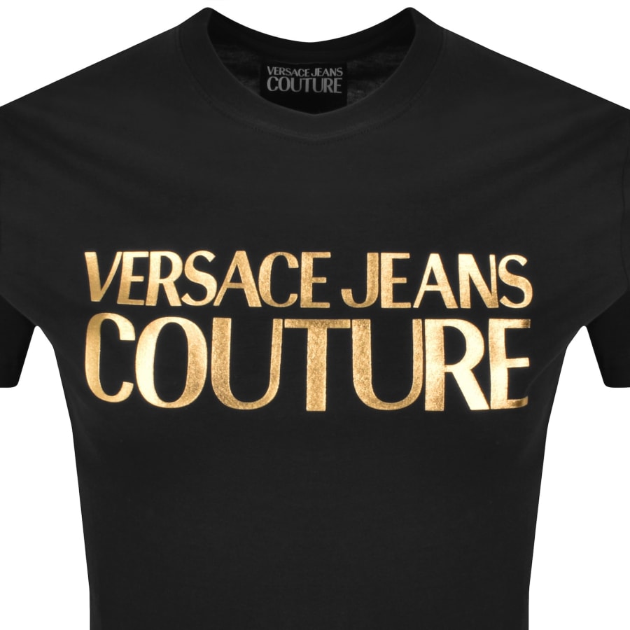 Image number 2 for Versace Jeans Couture Foil Logo T Shirt Black