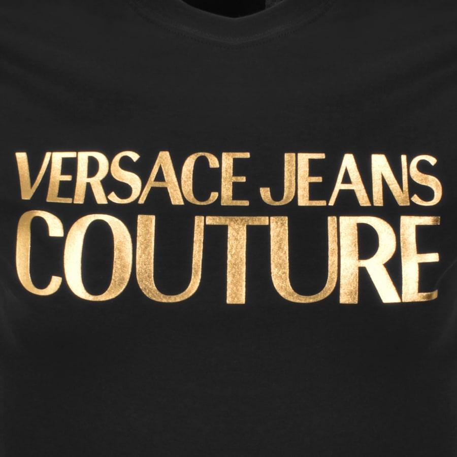 Image number 3 for Versace Jeans Couture Foil Logo T Shirt Black