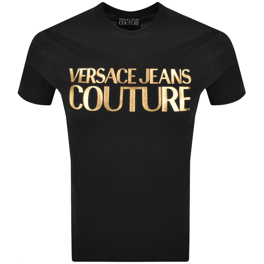 Image number 1 for Versace Jeans Couture Foil Logo T Shirt Black