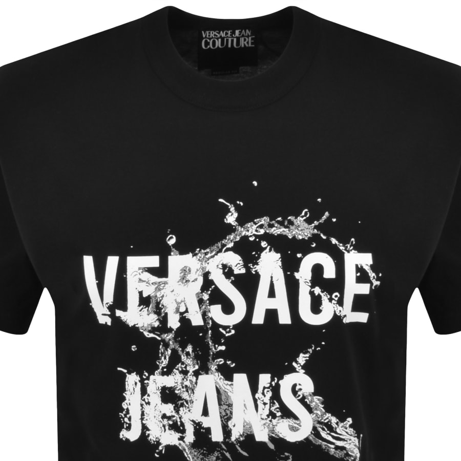 Image number 2 for Versace Jeans Couture Logo Splash T Shirt Black