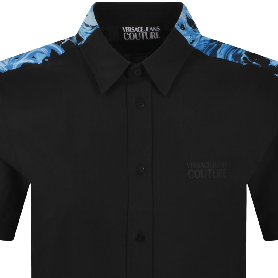Image number 2 for Versace Jeans Couture Contrast Print Shirt Black