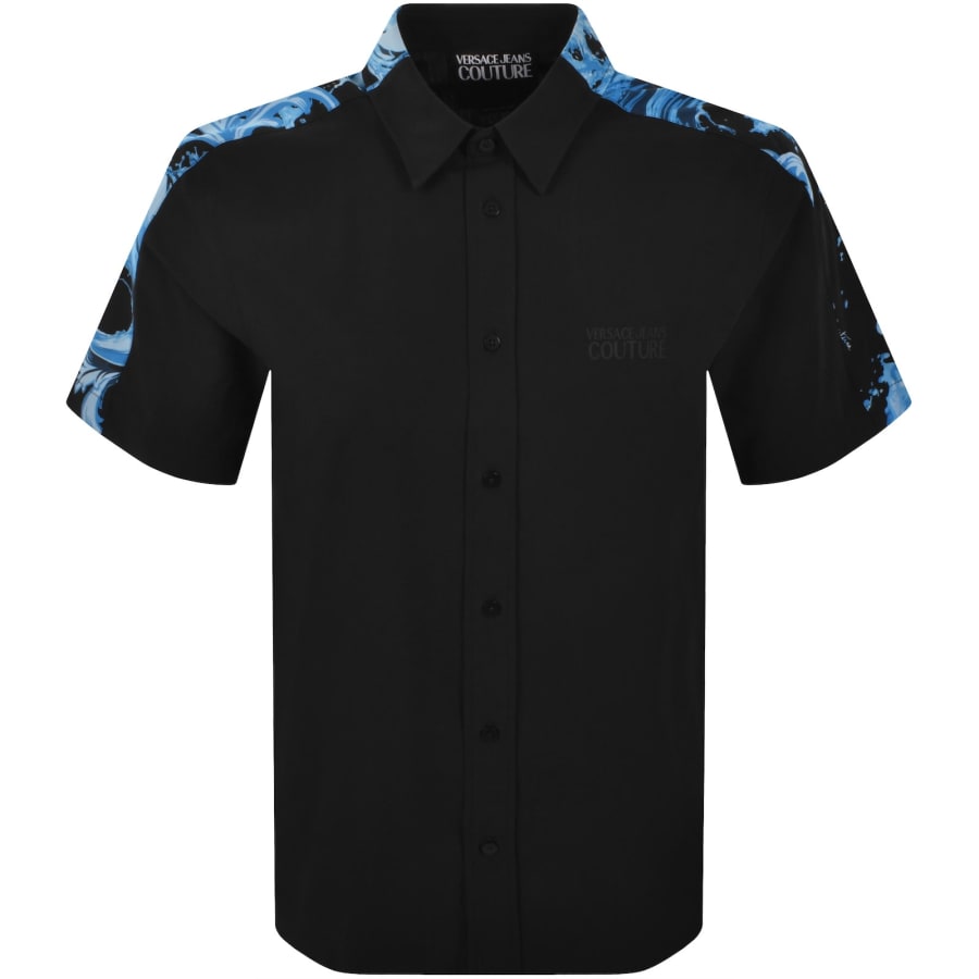 Image number 1 for Versace Jeans Couture Contrast Print Shirt Black