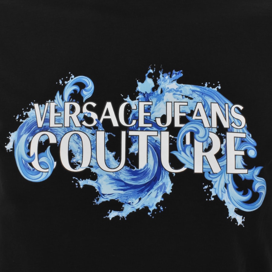 Image number 3 for Versace Jeans Couture Wave Logo T Shirt Black