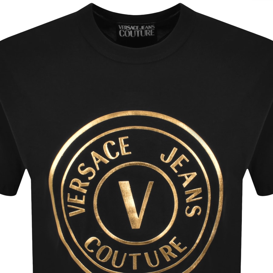 Image number 2 for Versace Jeans Couture V Emblem Foil T Shirt Black