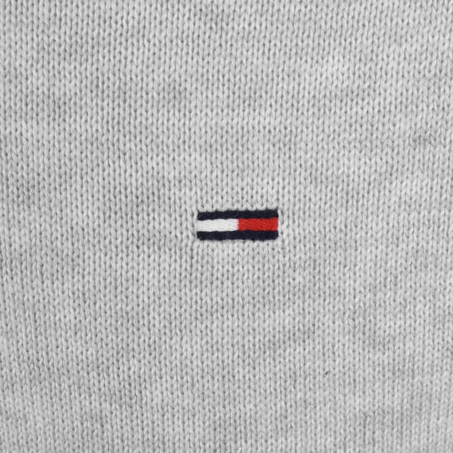Image number 3 for Tommy Jeans Slim Fit Polo Jumper Grey Heather