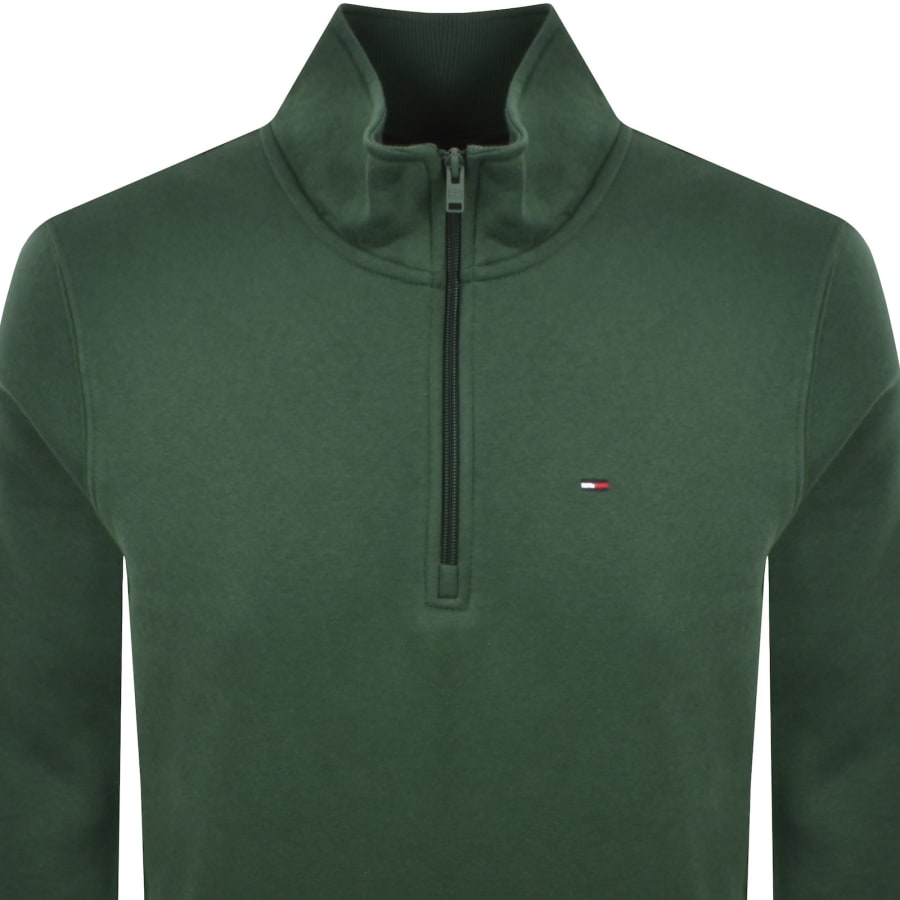 Image number 2 for Tommy Jeans Quarter Zip Sweatshirt Green