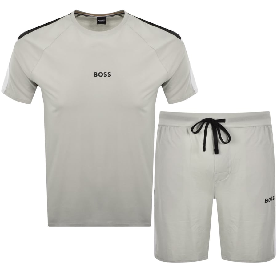 Image number 1 for BOSS Balance T Shirt And Shorts Tracksuit Beige