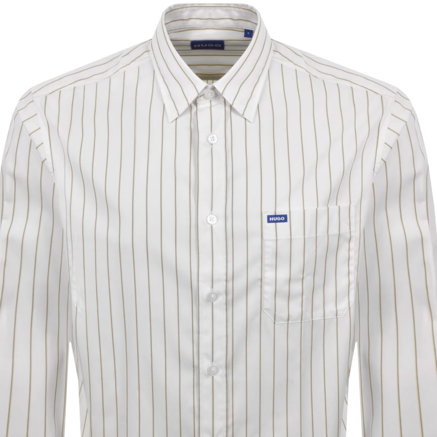 Image number 2 for HUGO Blue Ebalto Shirt White