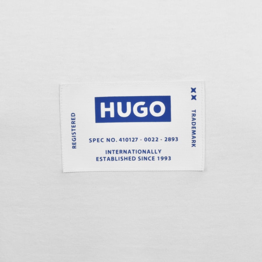 Image number 3 for HUGO Blue Nromo T Shirt White