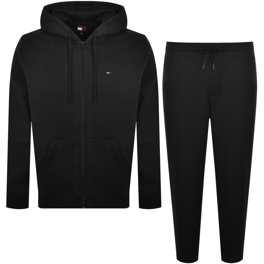 Image number 1 for Tommy Jeans Flag Tracksuit Black