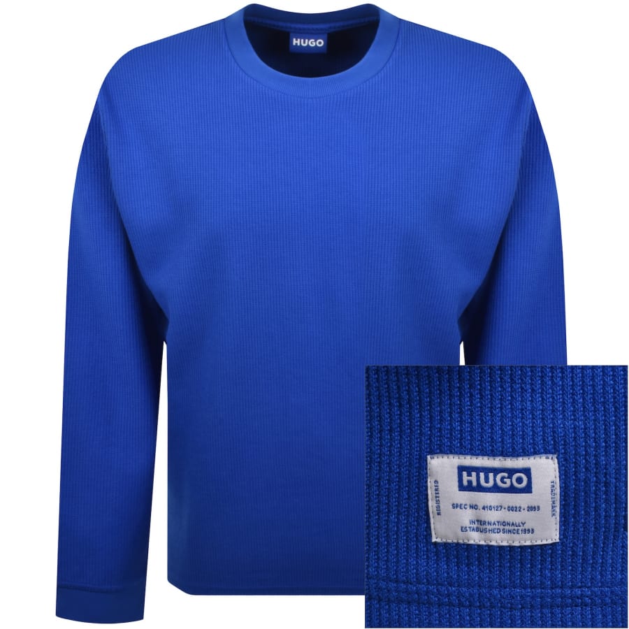 Image number 1 for HUGO Blue Nuwolo Sweatshirt Blue