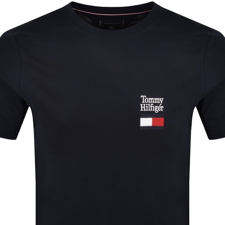 Image number 2 for Tommy Hilfiger Brand Love Stack T Shirt Navy