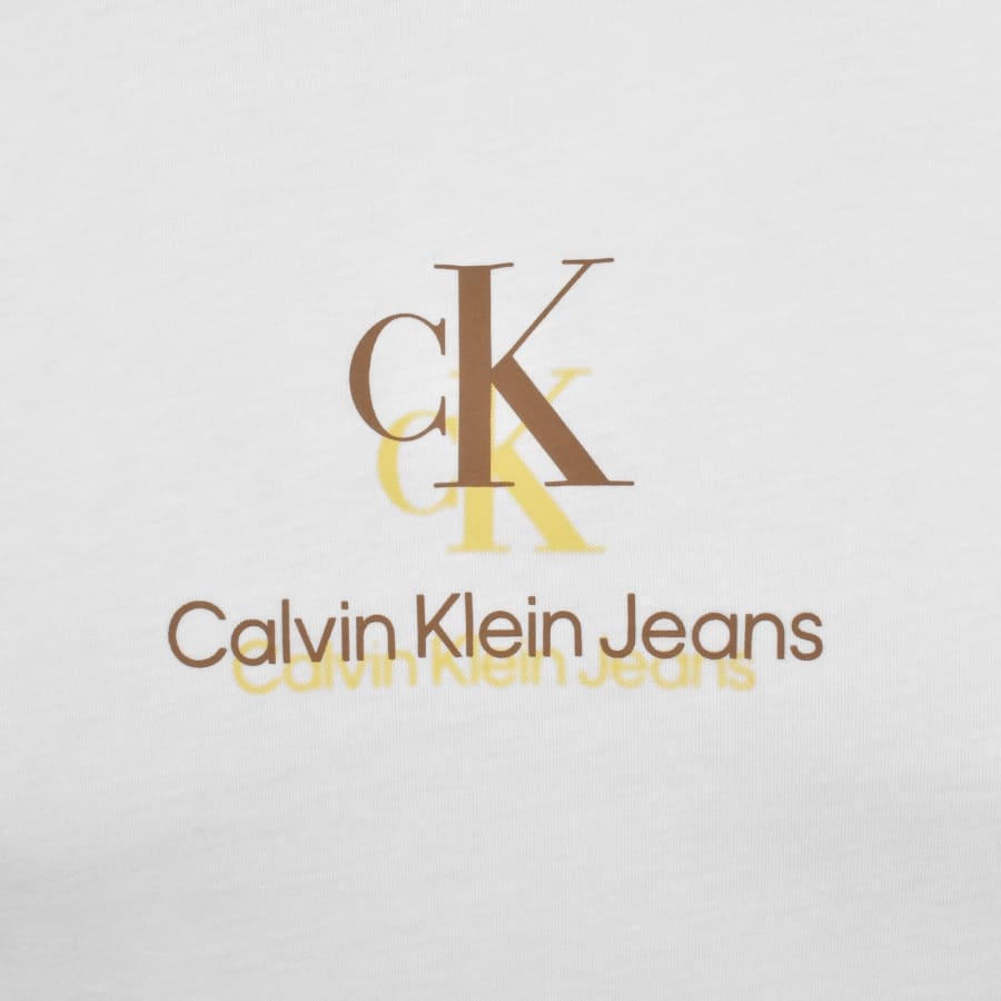 Image number 3 for Calvin Klein Jeans Logo T Shirt White