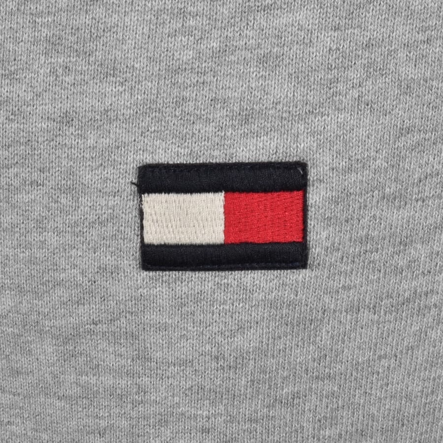 Image number 3 for Tommy Hilfiger Flag Quarter Zip Sweatshirt Grey