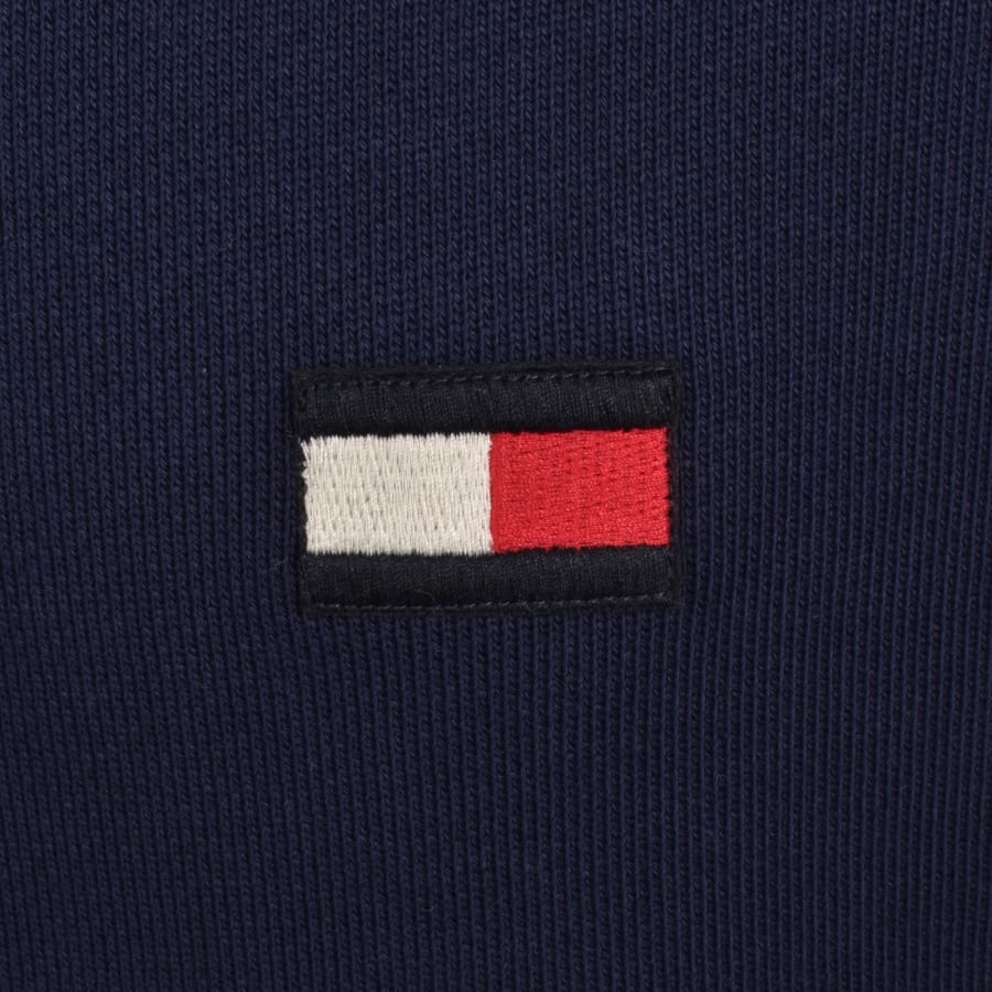 Image number 3 for Tommy Hilfiger Flag Quarter Zip Sweatshirt Navy
