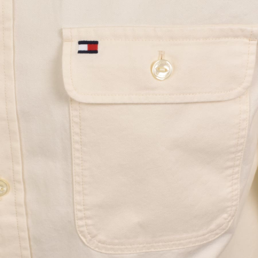 Image number 3 for Tommy Hilfiger Twill Overshirt Ivory