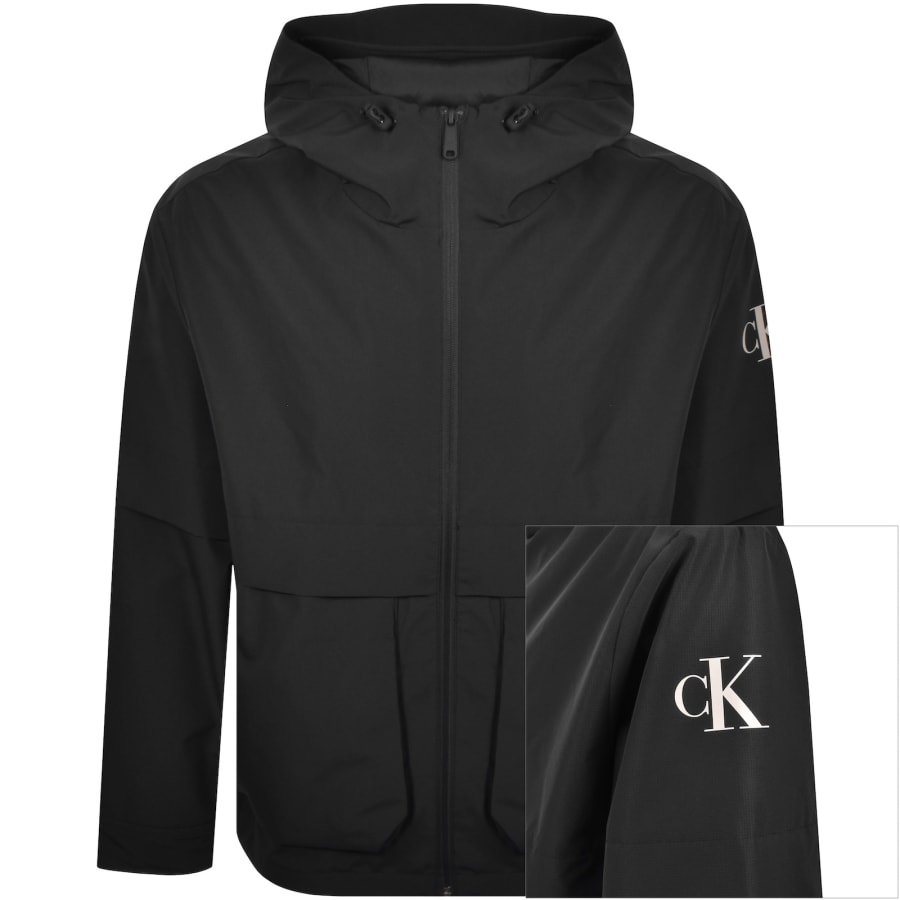 Image number 1 for Calvin Klein Jeans Windbreaker Jacket Black