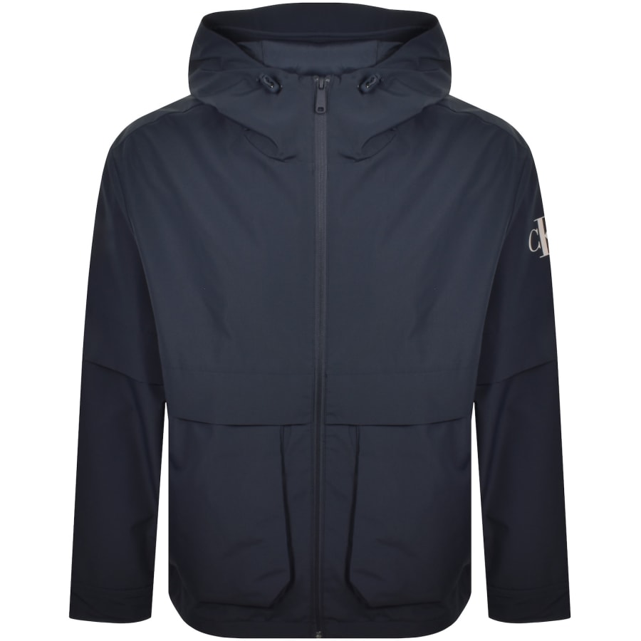 Image number 2 for Calvin Klein Jeans Windbreaker Jacket Navy