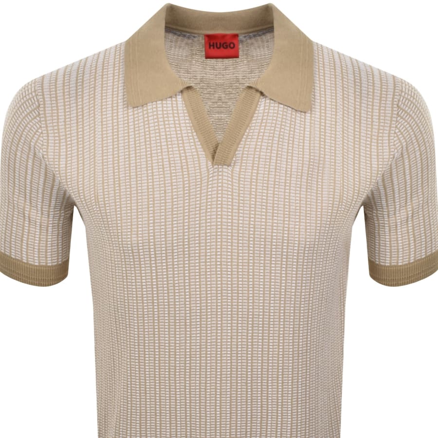 Image number 2 for HUGO Seeroy Polo T Shirt Beige